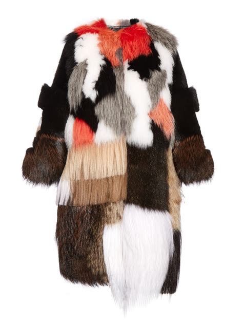 fendi patchwork fur coat|vintage fendi coat.